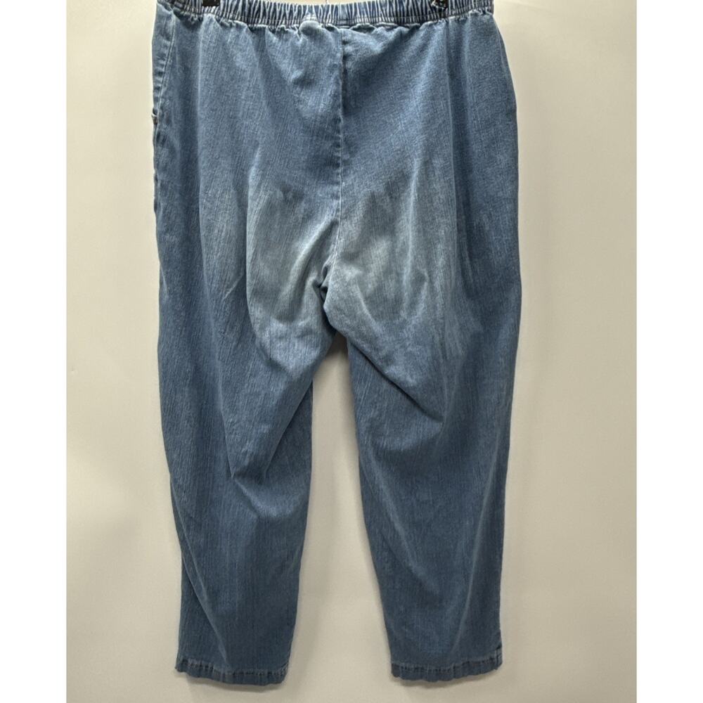 croft &barrow Jeans Women Pull On Elastic Waist Size 1X Short Pants Pockets - Picture 7 of 11